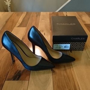 Charles by Charles David 9 M Black Leather Heels